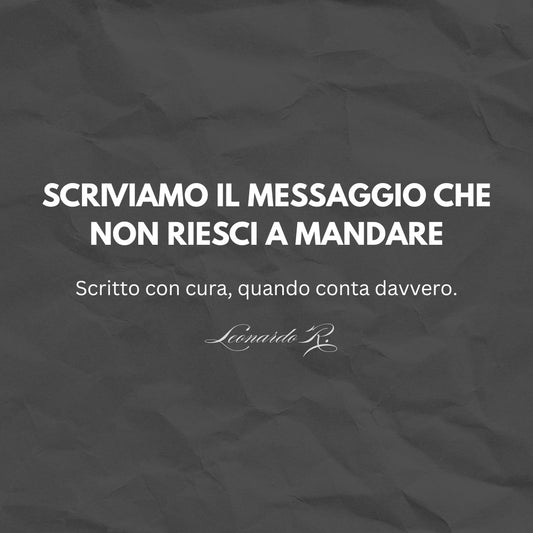 Il messaggio che non riesci a mandare